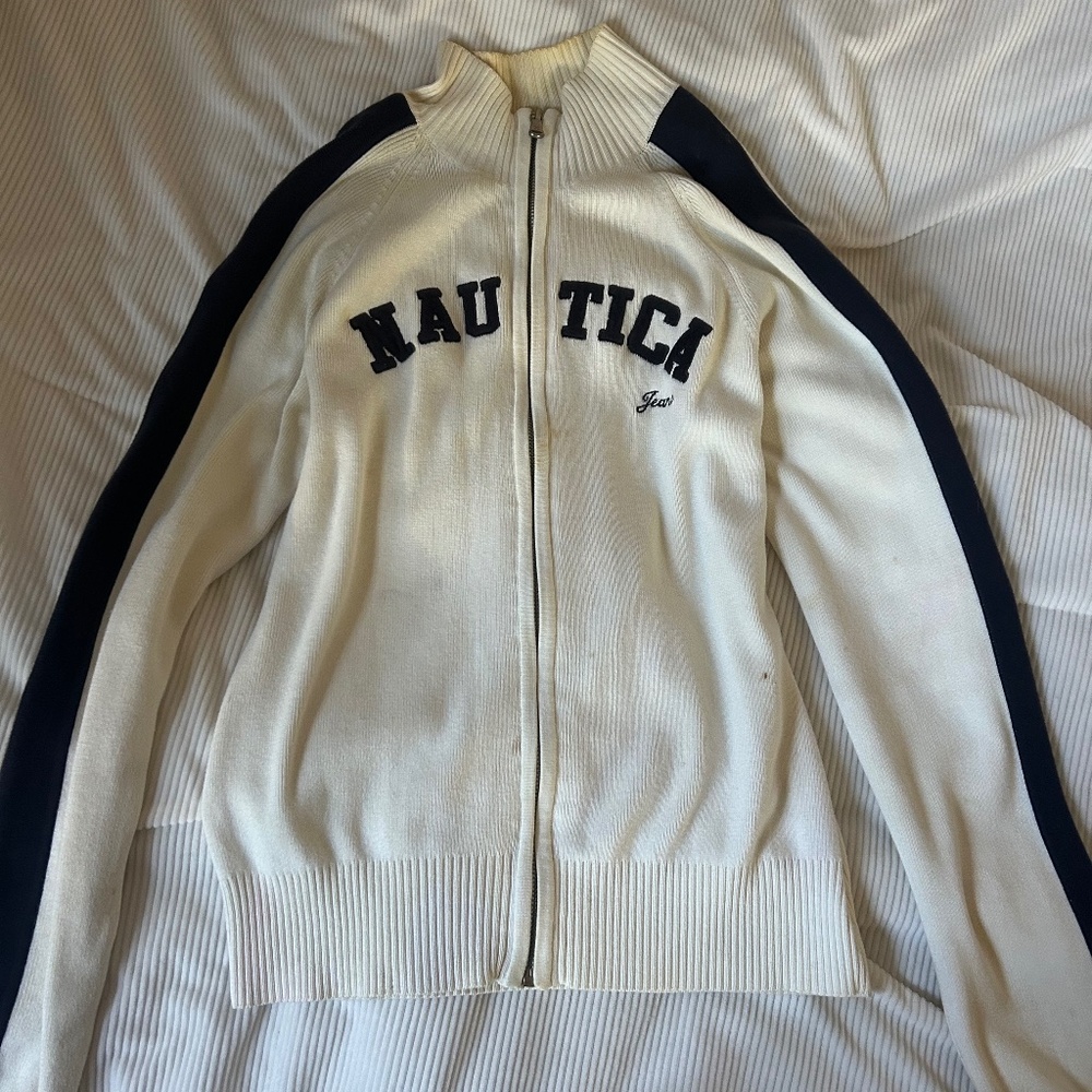 Nautica Zip Up Vintage  Sweater